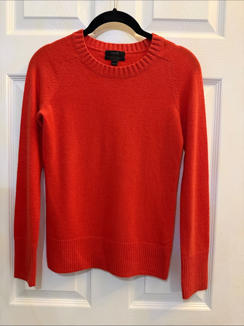 J. Crew Women's Wool/Cashmere Blend Lightweight Crewneck Sweater in Tangerine